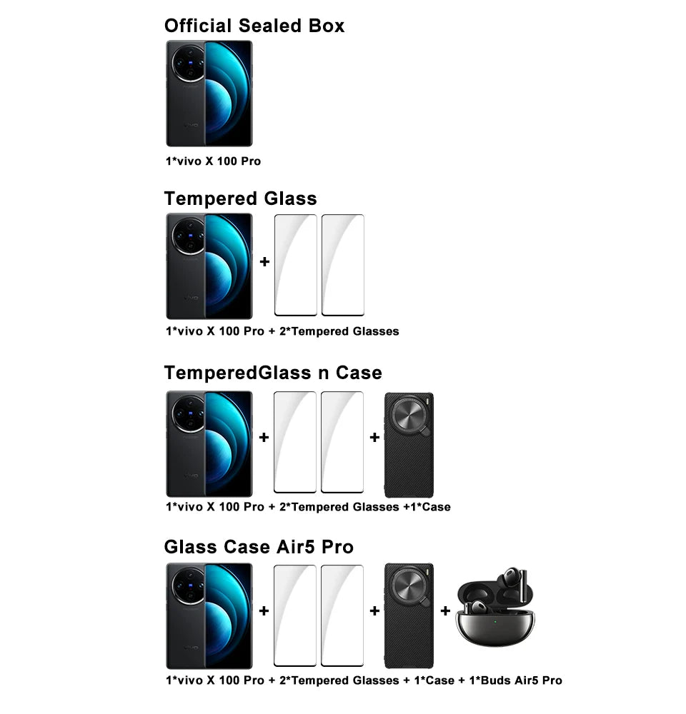 New Original VIVO X100 Pro 5G 6.78 Inches LTPO AMOLED Screen Dimensity 9300 Android 14 Camera 50MP 100W SuperCharge Smartphone