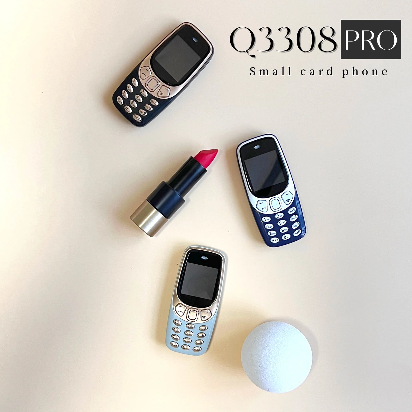 SERVO Q3308 PRO 3 SIM Card 3 Standby Mini Mobile Phone Bluetooth Dial Speed Dial Magic Voice FM Radio Call Recording Cellphone