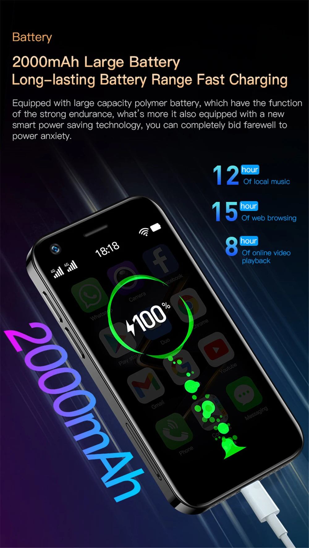 SOYES Android 10.0 Mini Smartphone 4G LTE Octa Core 13MP Camera 3.0'' Display OTG Cell Phone