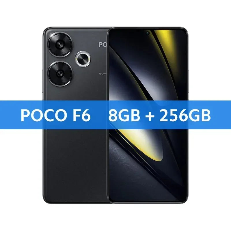 Global Version POCO F6 5G Cellphone 90W charging 5000mAh battery 6.67” 1.5K 120Hz Flow AMOLED DotDisplay Snapdragon 8s Gen 3