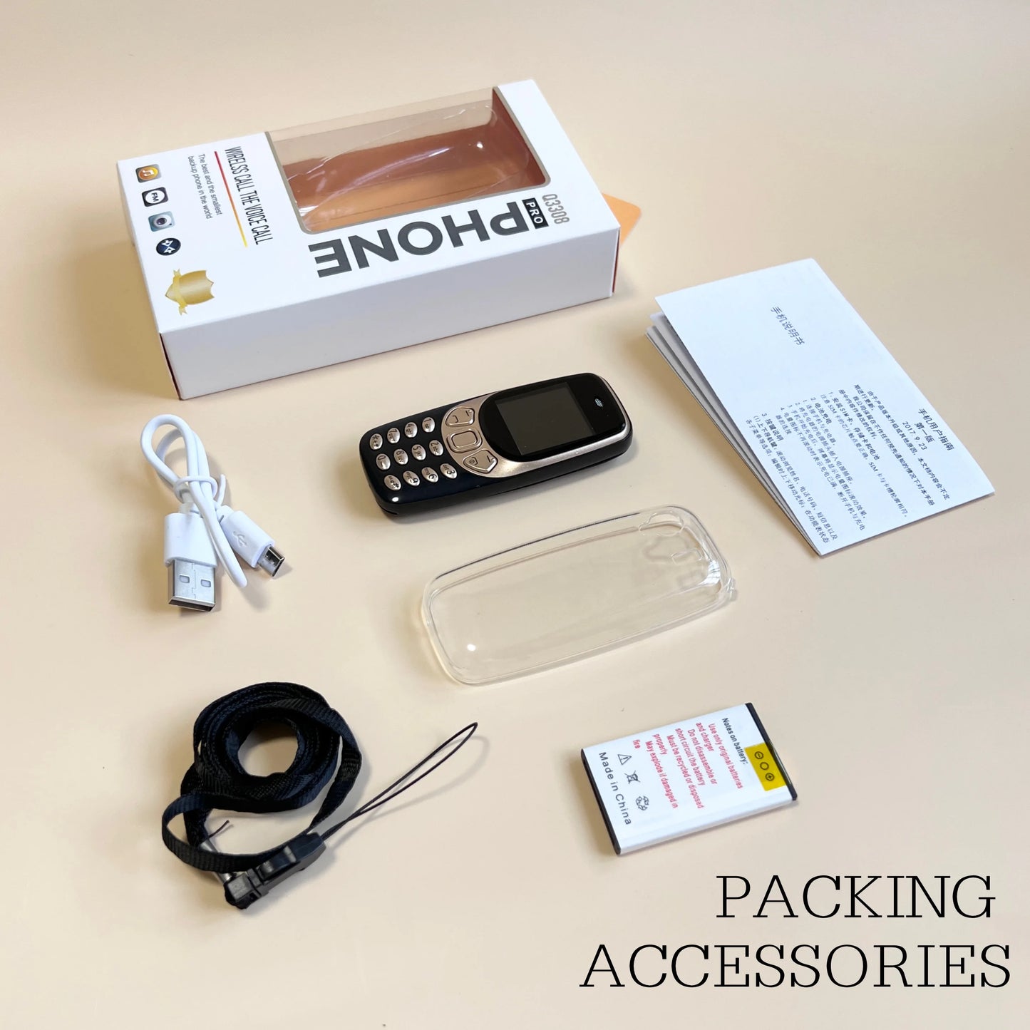 SERVO Q3308 PRO 3 SIM Card 3 Standby Mini Mobile Phone Bluetooth Dial Speed Dial Magic Voice FM Radio Call Recording Cellphone