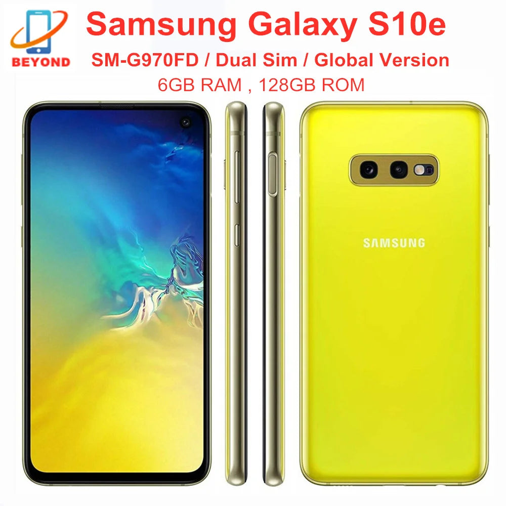 Samsung Galaxy S10e Duos G970FD Dual Sim Global Version Exynos 6GB RAM 128GB ROM Octa Core 5.8' NFC Original Unlocked Cell Phone