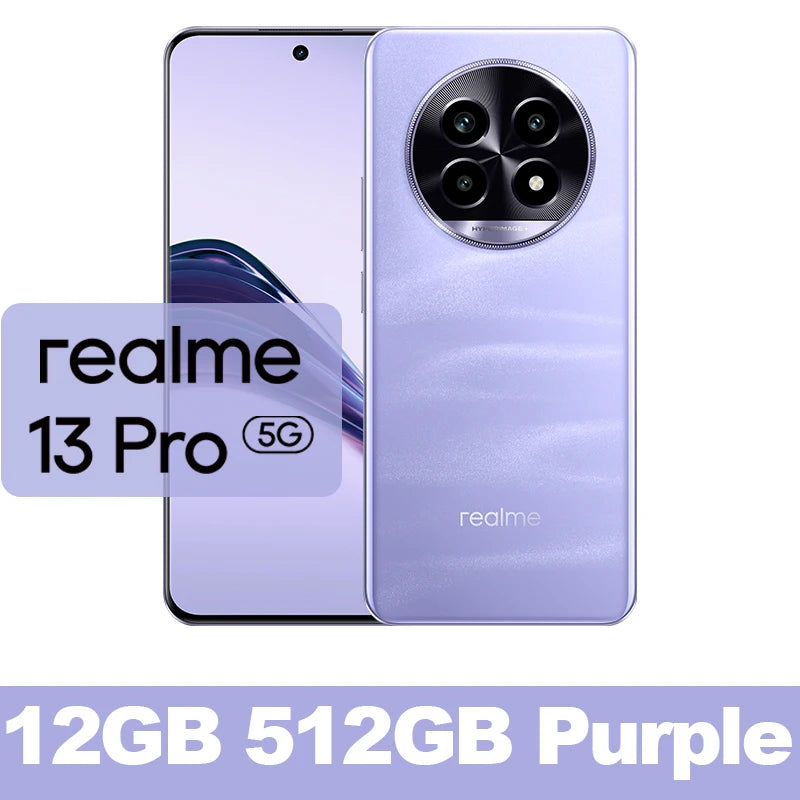 Global Version realme 13 Pro Smartphone Snapdragon 7s Gen 2 5G Chipset Sony LYT-600 OIS Camera 120Hz Curved Display AI Imaging