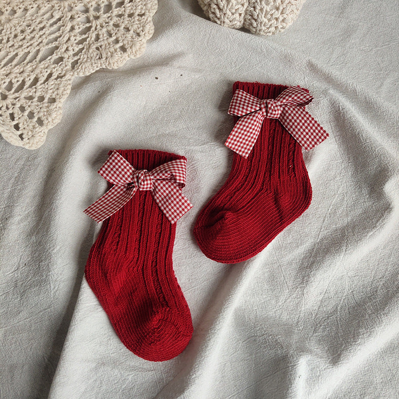 Autumn Winter Mid-calf Woolen Yarn Socks
