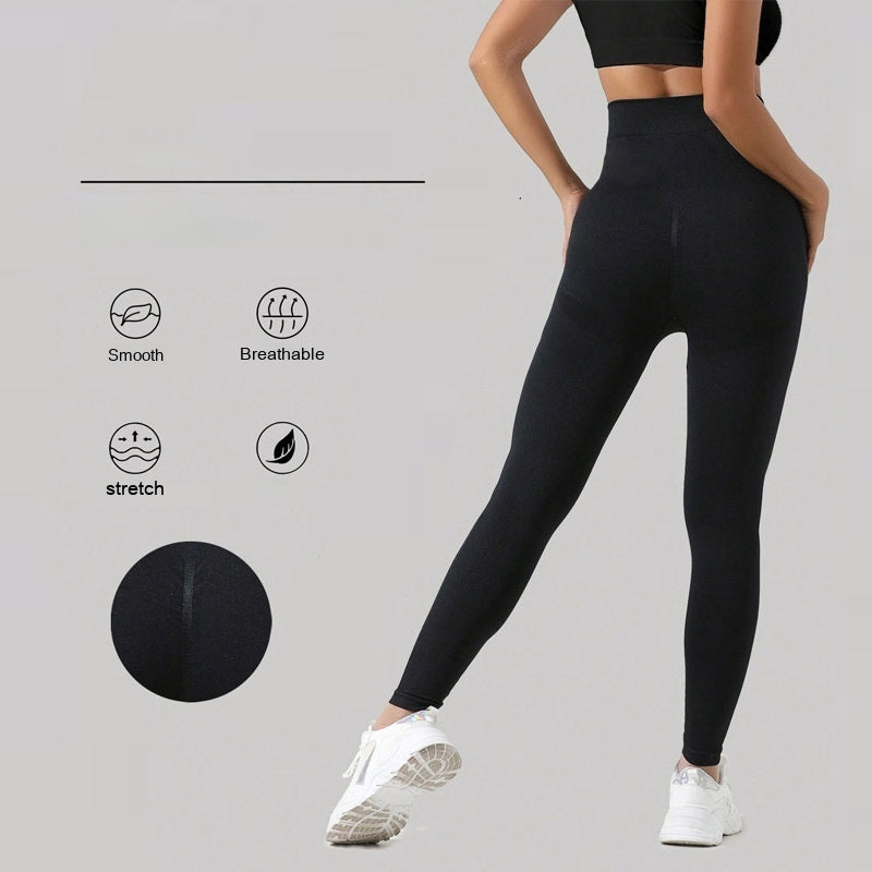 Pregnant Women's Seamless Belly Support Yoga Pants