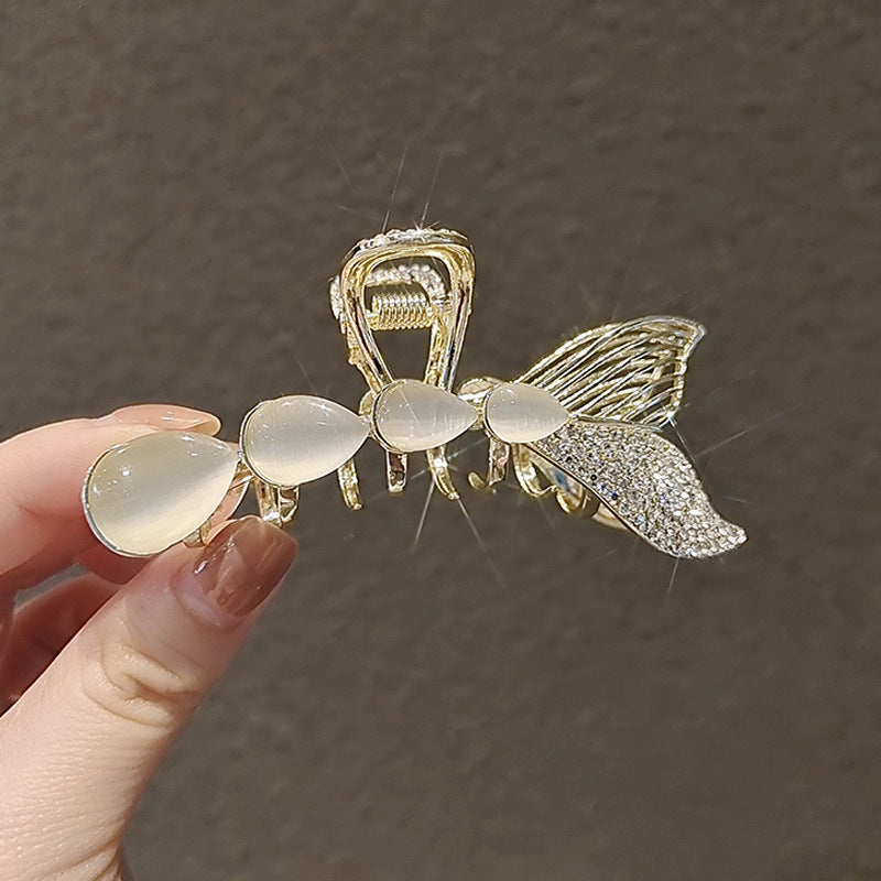 Opal Fish Tail Pearl Hair Clip
