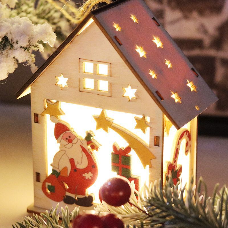 Luminous Christmas Wood Decorations with Lights