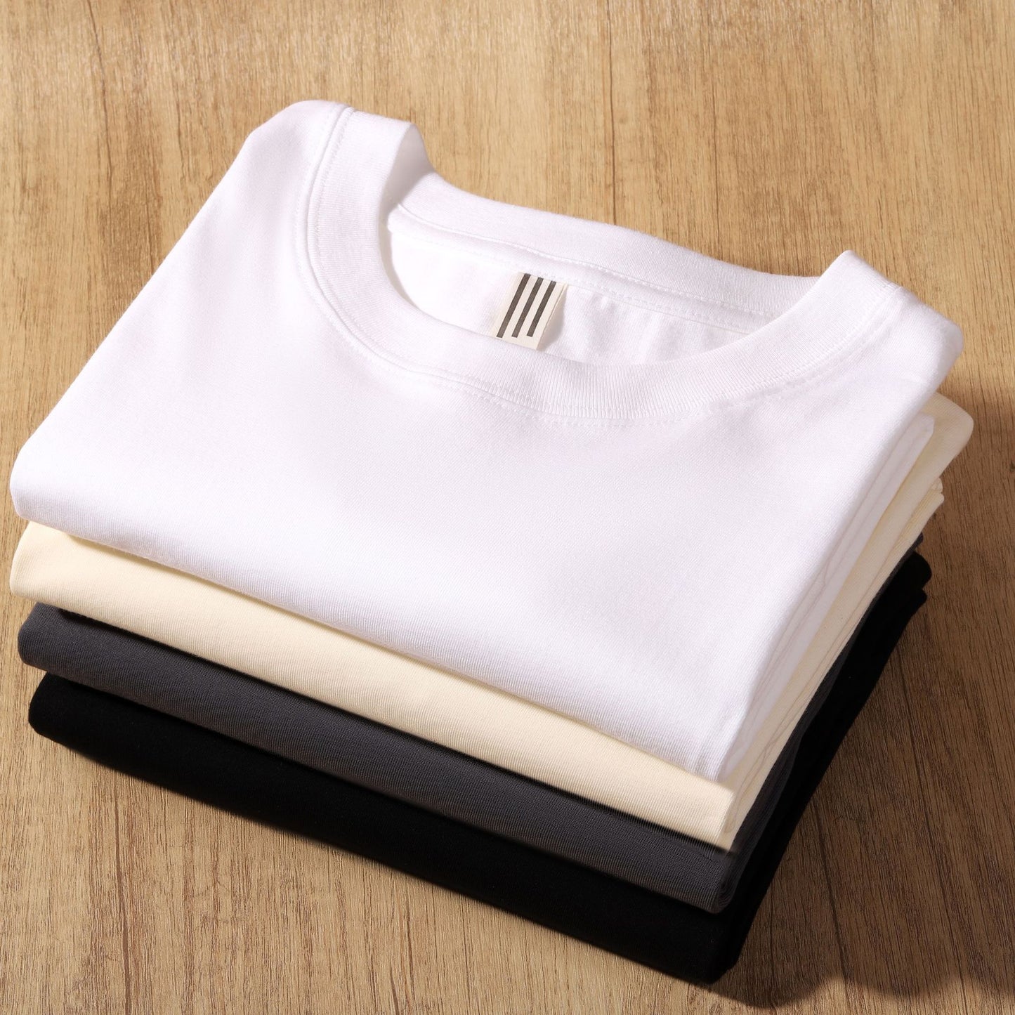 Cotton Loose Round Neck Long Sleeve T-shirt Bottoming Shirt For Men