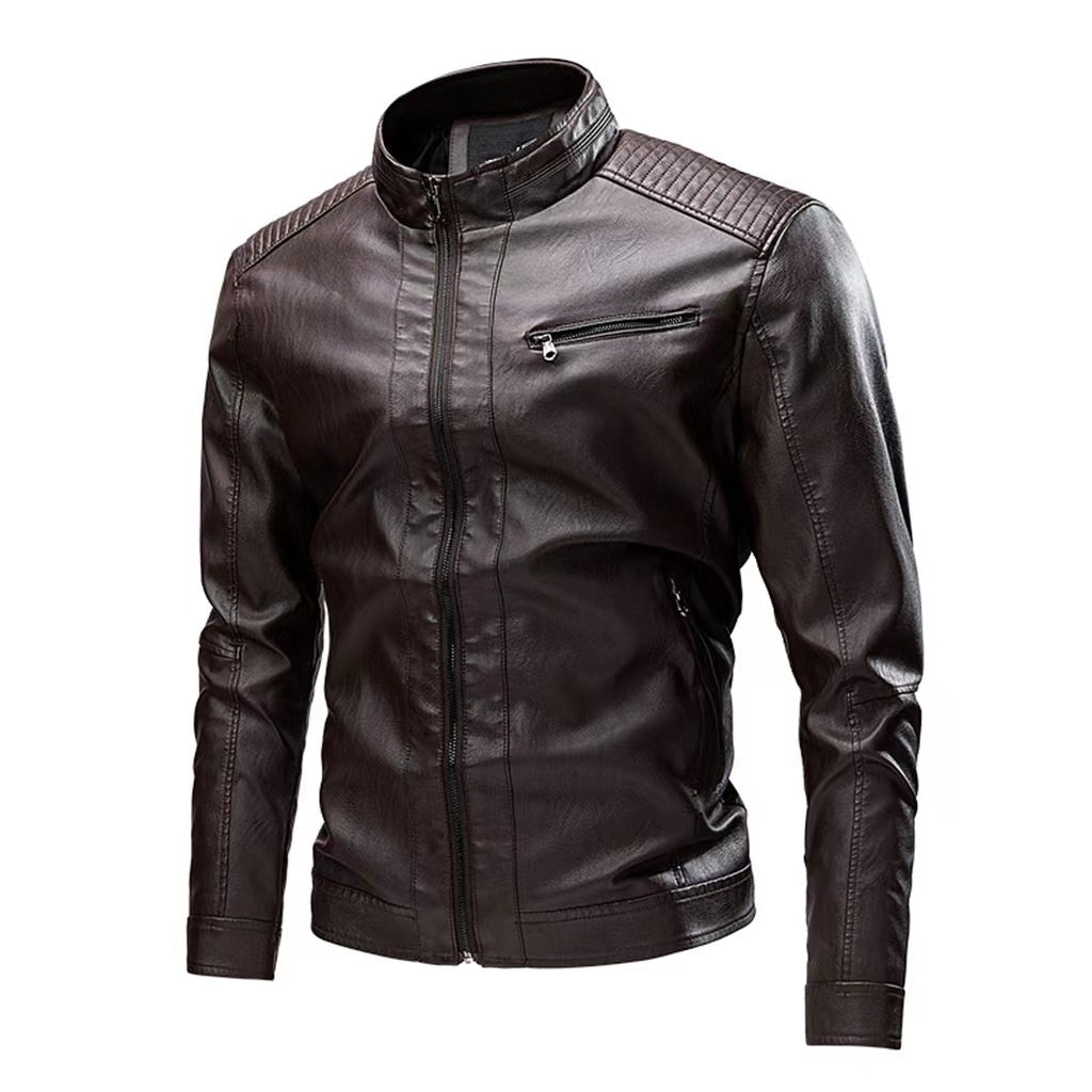 Motorcycle Retro Fashion Leather Jacket Coat
