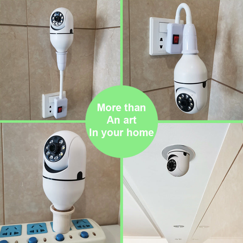 WiFi Bulb Camera 1080P 4X Zoom E27 5G Home Security Monitor