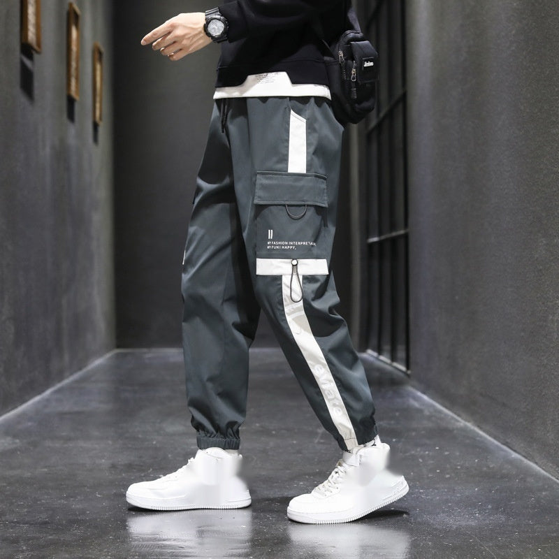 Men's Loose Plus Size Sports Overalls Pants