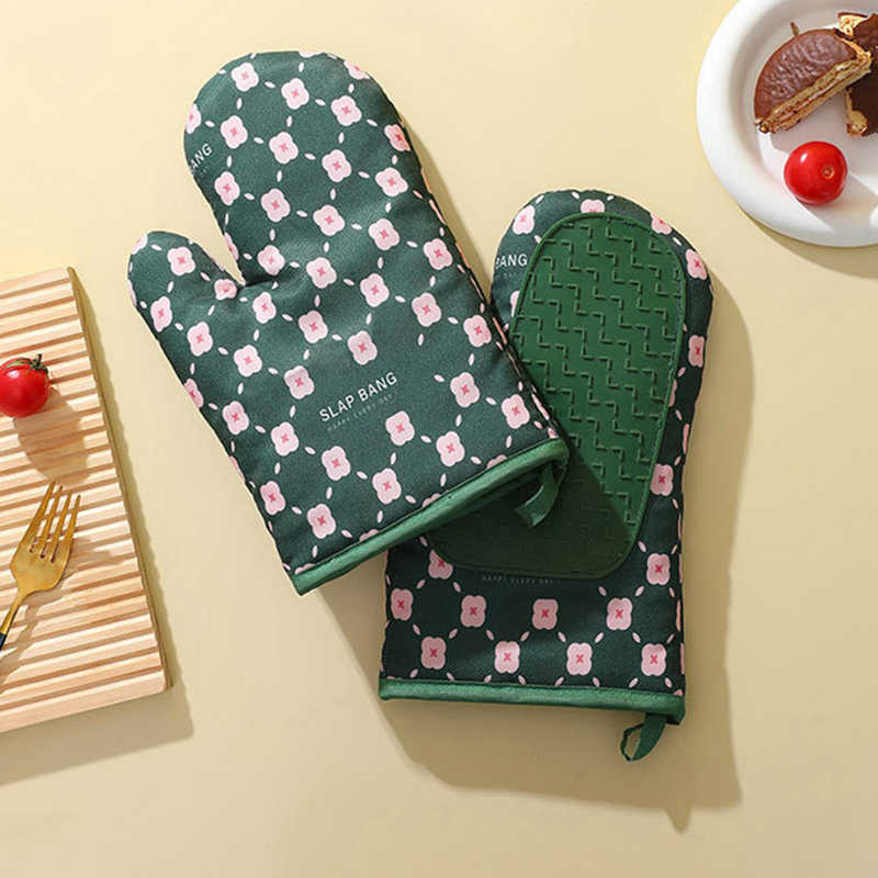 Heat Resistant Oven Mitts Anti-Scalding Gloves