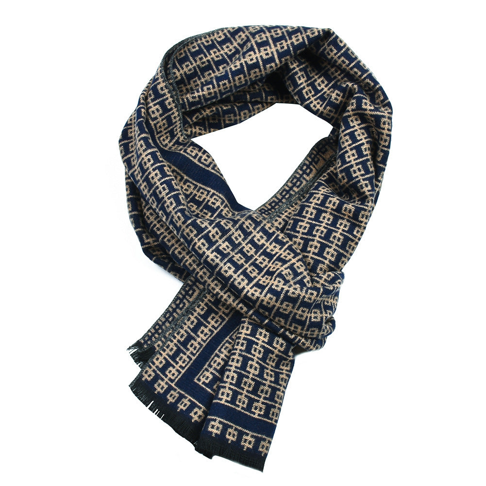 Double-sided Thick Warm Korean Men's Scarf