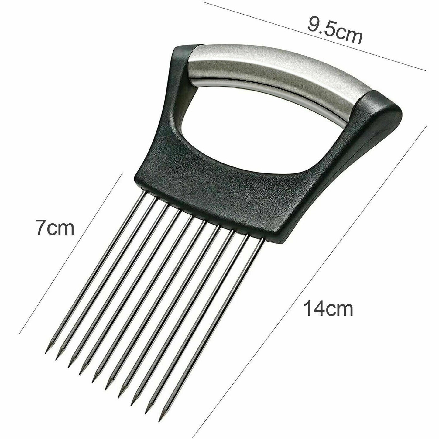 Food Slice Assistant Stainless Steel Onion and Tomato Slicer
