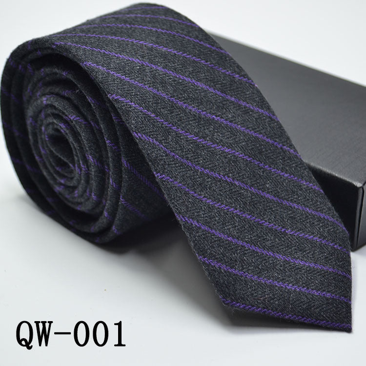 Men's Super Narrow Wool-like Elegant Tie