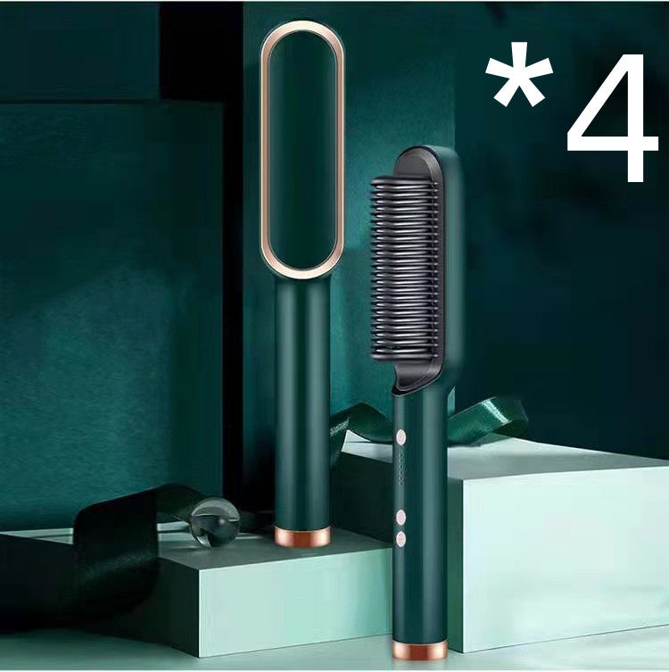 2 In 1 Hair Straightener Hot Comb Curling Brush