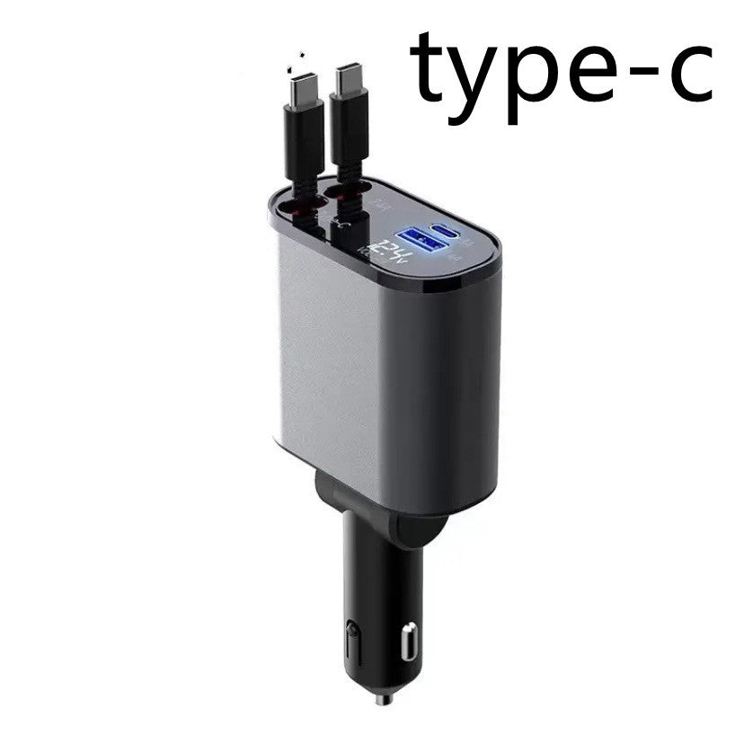 Metal Car Charger 100W USB Type C Adapter