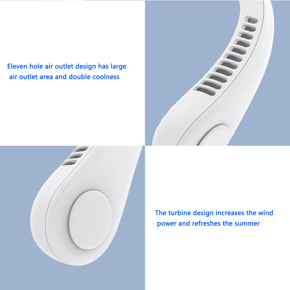 Portable Leafless Neck Fan 4000mAh Rechargeable
