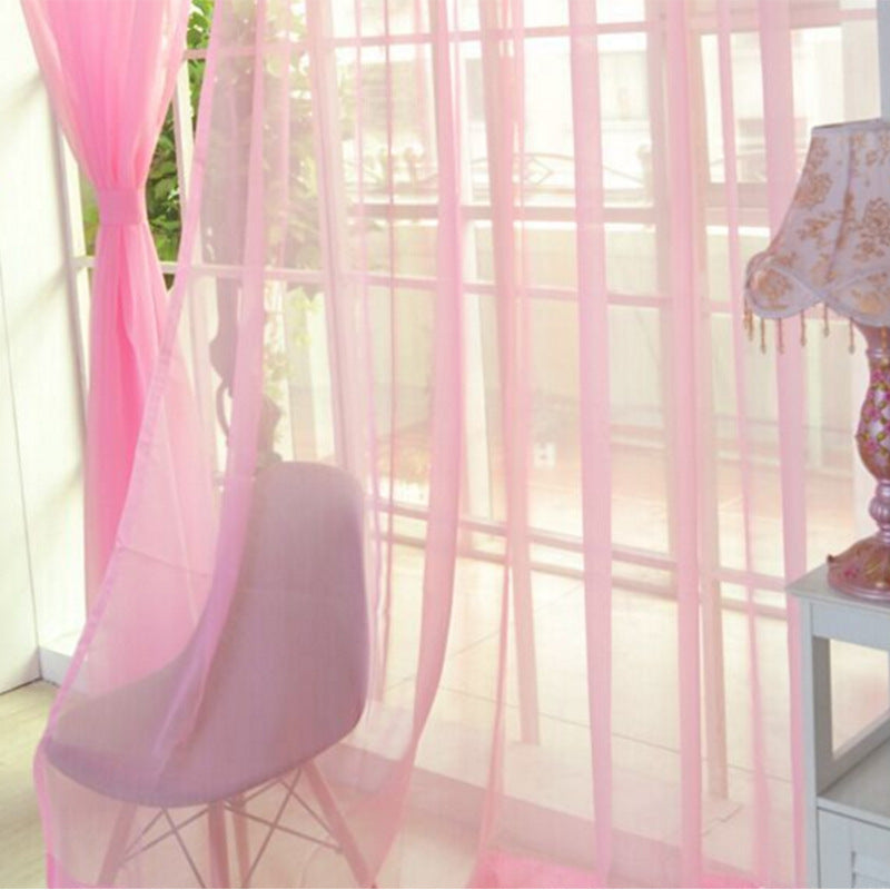 Solid Tulle Modern Sheer Curtains