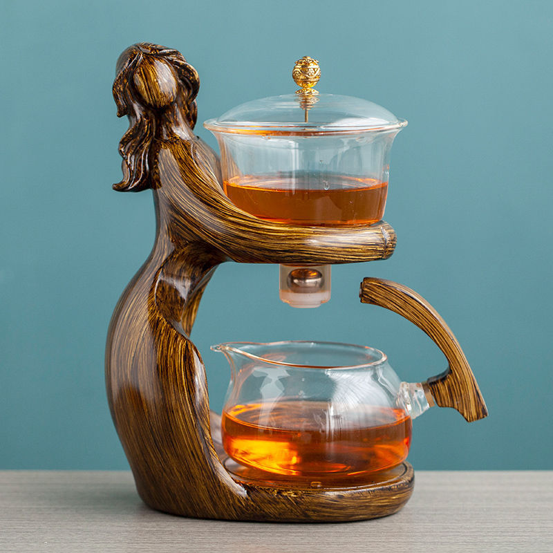 Semi-Automatic Tea Set with Glass Infuser