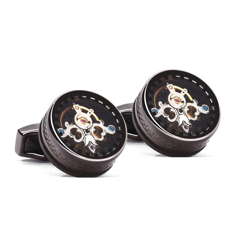Tourbillon Luxury Punk Style Cufflinks