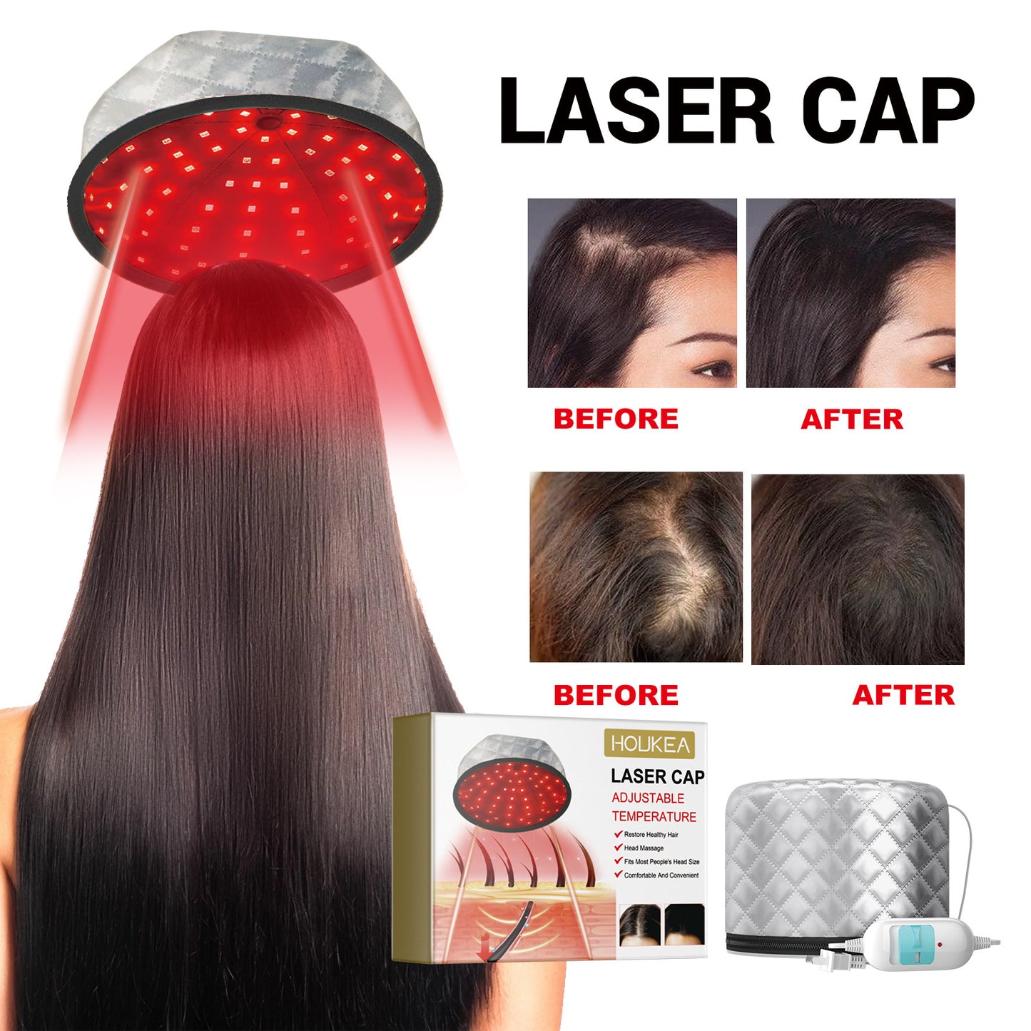 Heating Cap for Hair Repair and Massage Care