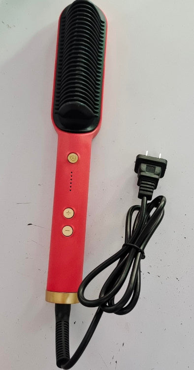 2 In 1 Hair Straightener Hot Comb Curling Brush