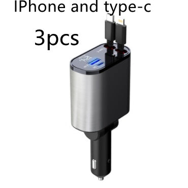 Metal Car Charger 100W USB Type C Adapter