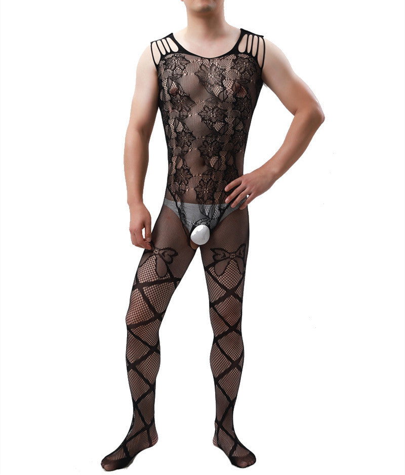 Men's Transparent Ultra-thin Pantyhose Butterfly
