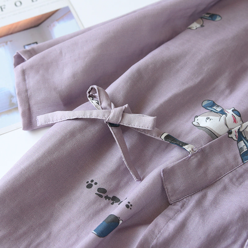 Couples Loose Cotton Thin Homewear Set