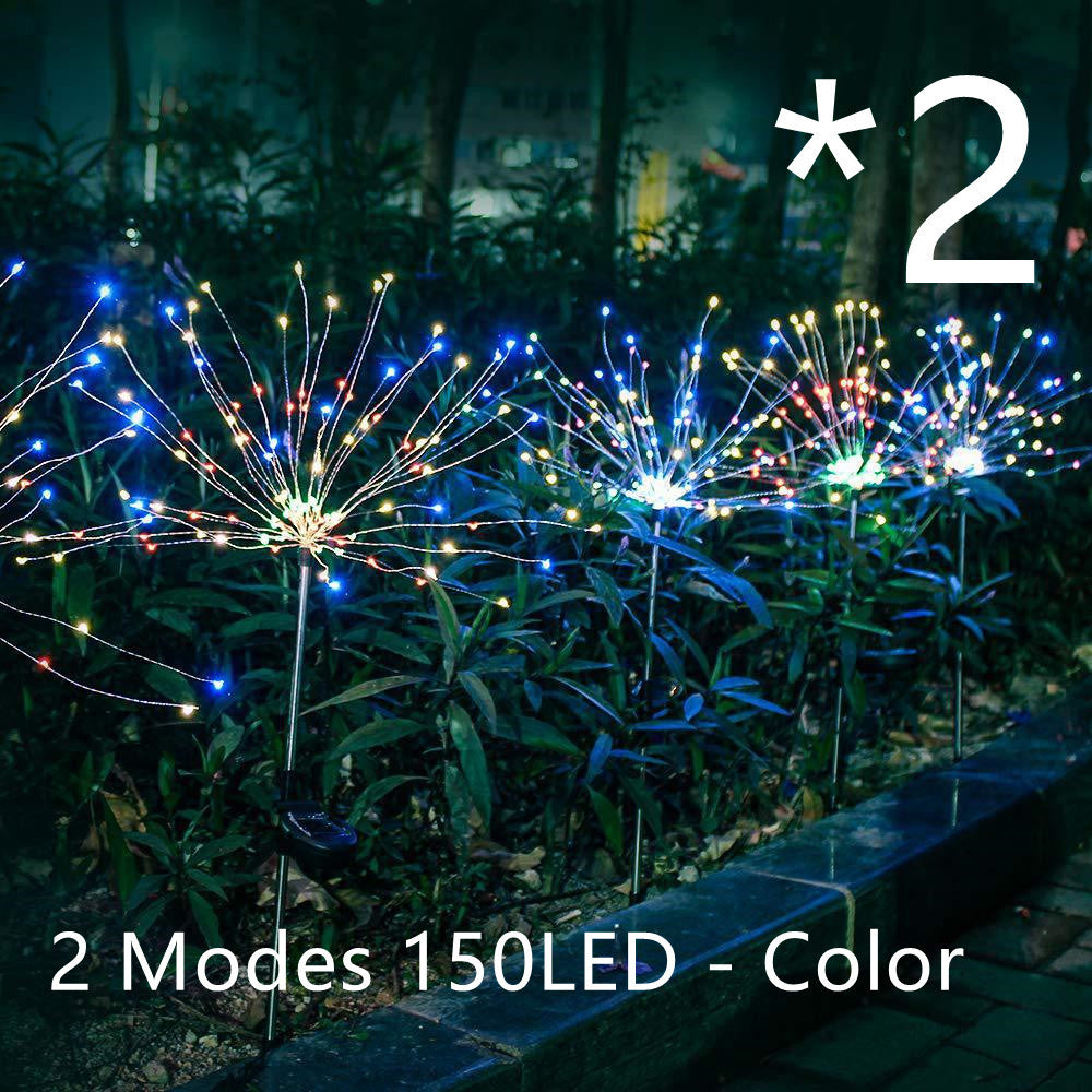 Solar Fireworks LED String Lights Decor