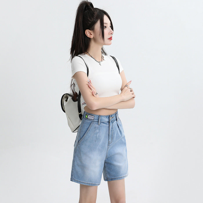 Summer Ultra-thin Tencel Lyocell Denim Shorts