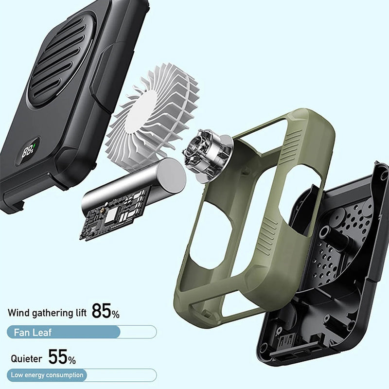 Leafless Waist Fan Portable High Wind USB