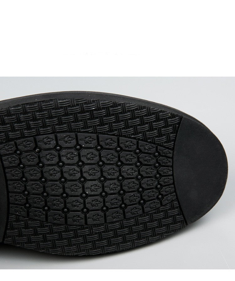 Short Middle High Top Leather Boots for Men