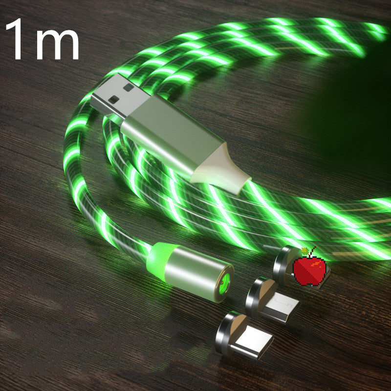 Magnetic Fast Charging Cable Type-C Micro USB LED