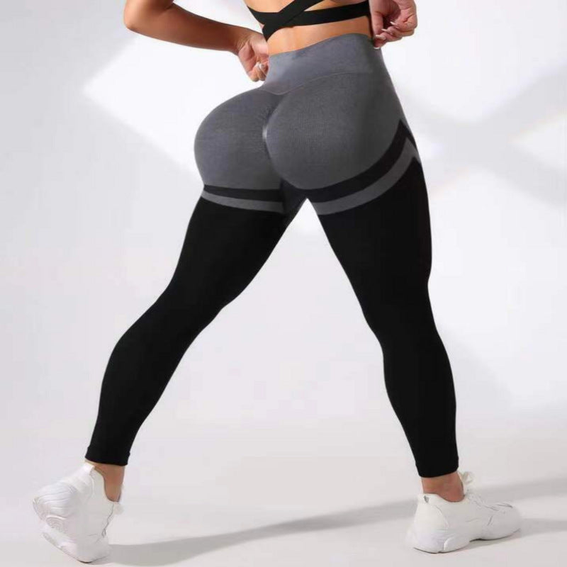 Women's High Waist Color Block Yoga Pants