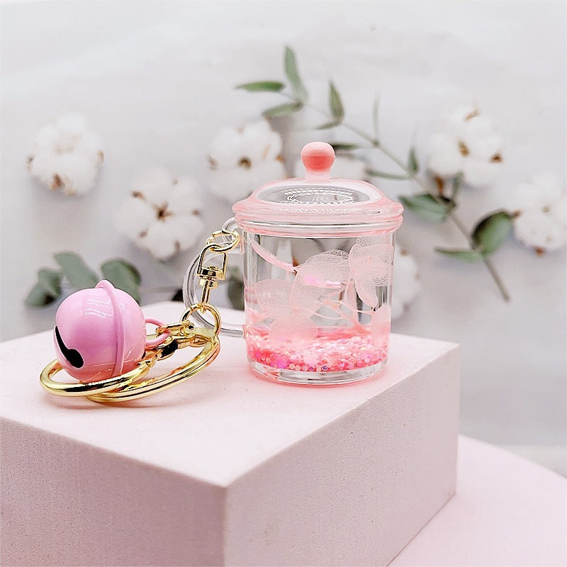 Acrylic Dried Flower Oil Keychain