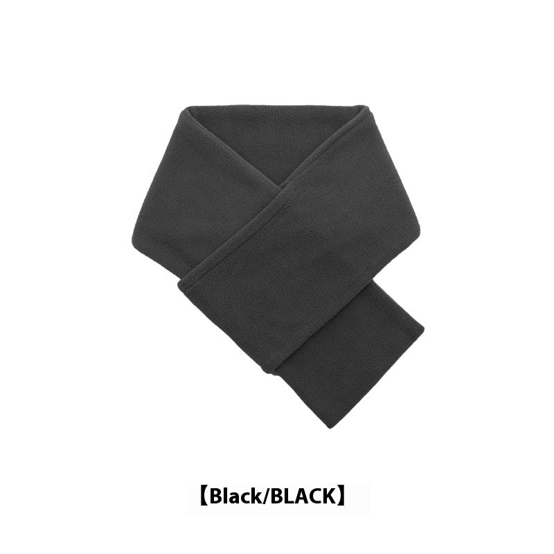 Men's Autumn Winter Solid Color Polar Fleece Scarf