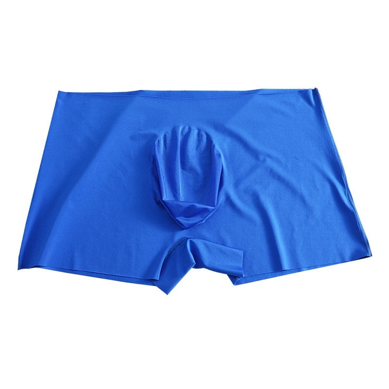 Summer Ice Silk Men's Mid Waist Boxers