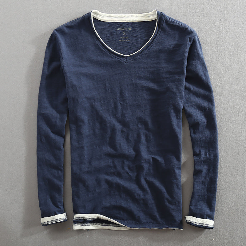Men's Undershirt Raw Edge Distressed