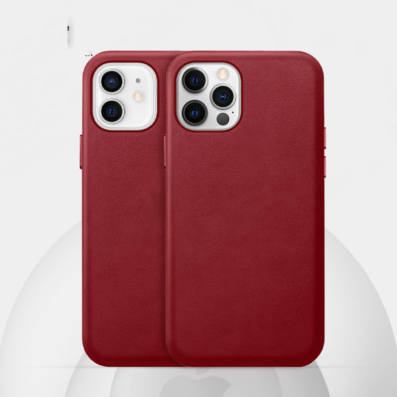 Real Cowhide Leather Magnetic Phone Case