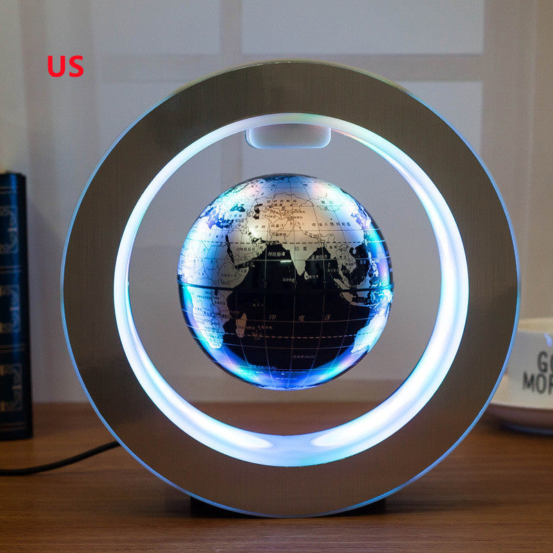 Round LED Floating Globe Magnetic Levitation World Map Light