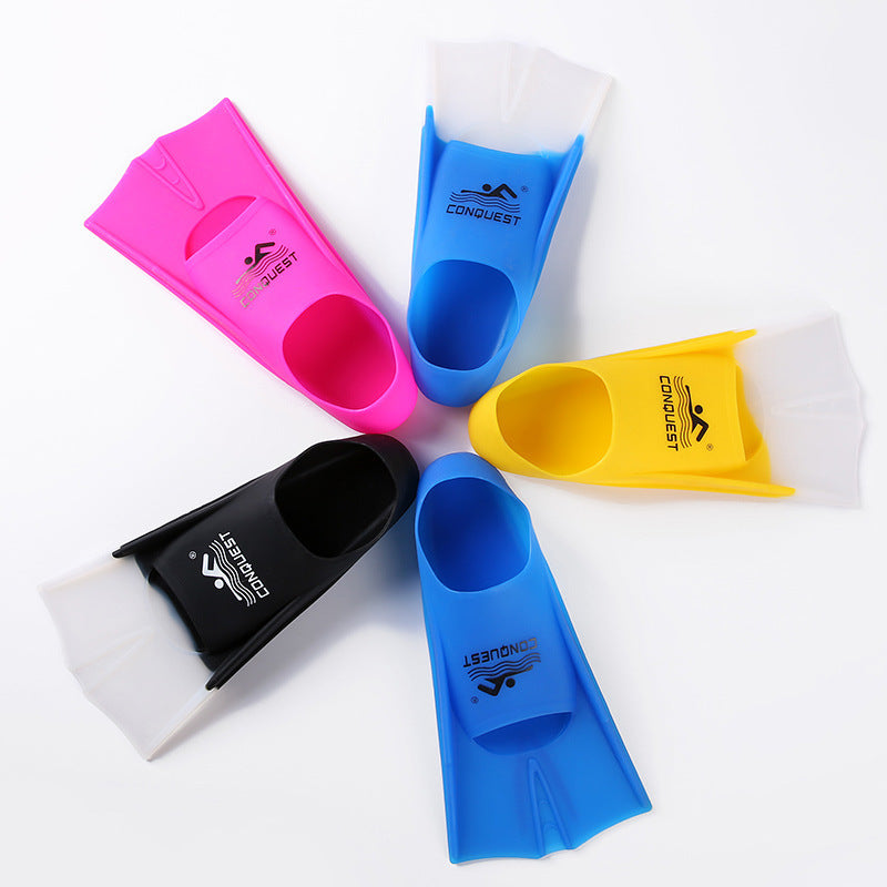 Children's Swimming Training Professional Silicone Short Fins