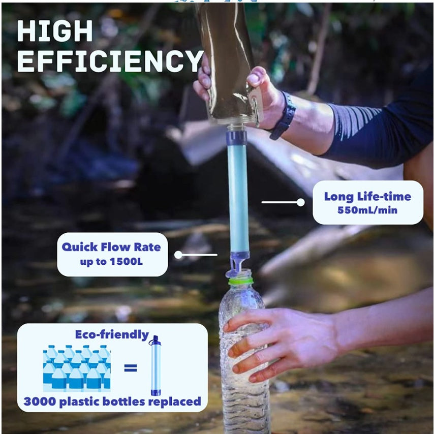 Portable Water Filter Straw for Hiking and Camping