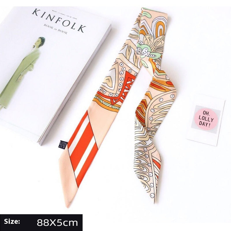 Thin Ribbon Bag Handle Decoration Scarf