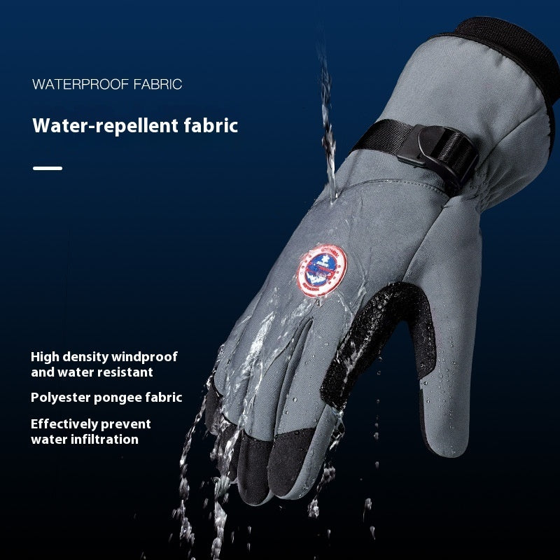 Winter Men's Warm Skiing Riding Gloves