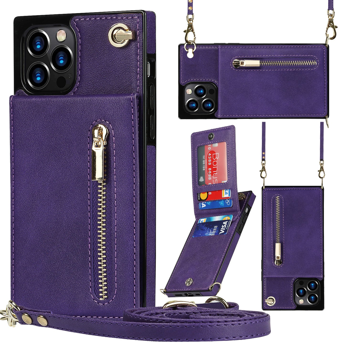 Leather Case Card 12 Messenger Phone Case Explosive Style