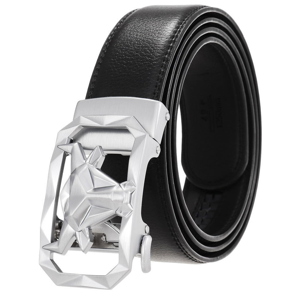 Fashion Men's Leather Belt Alloy Buckle