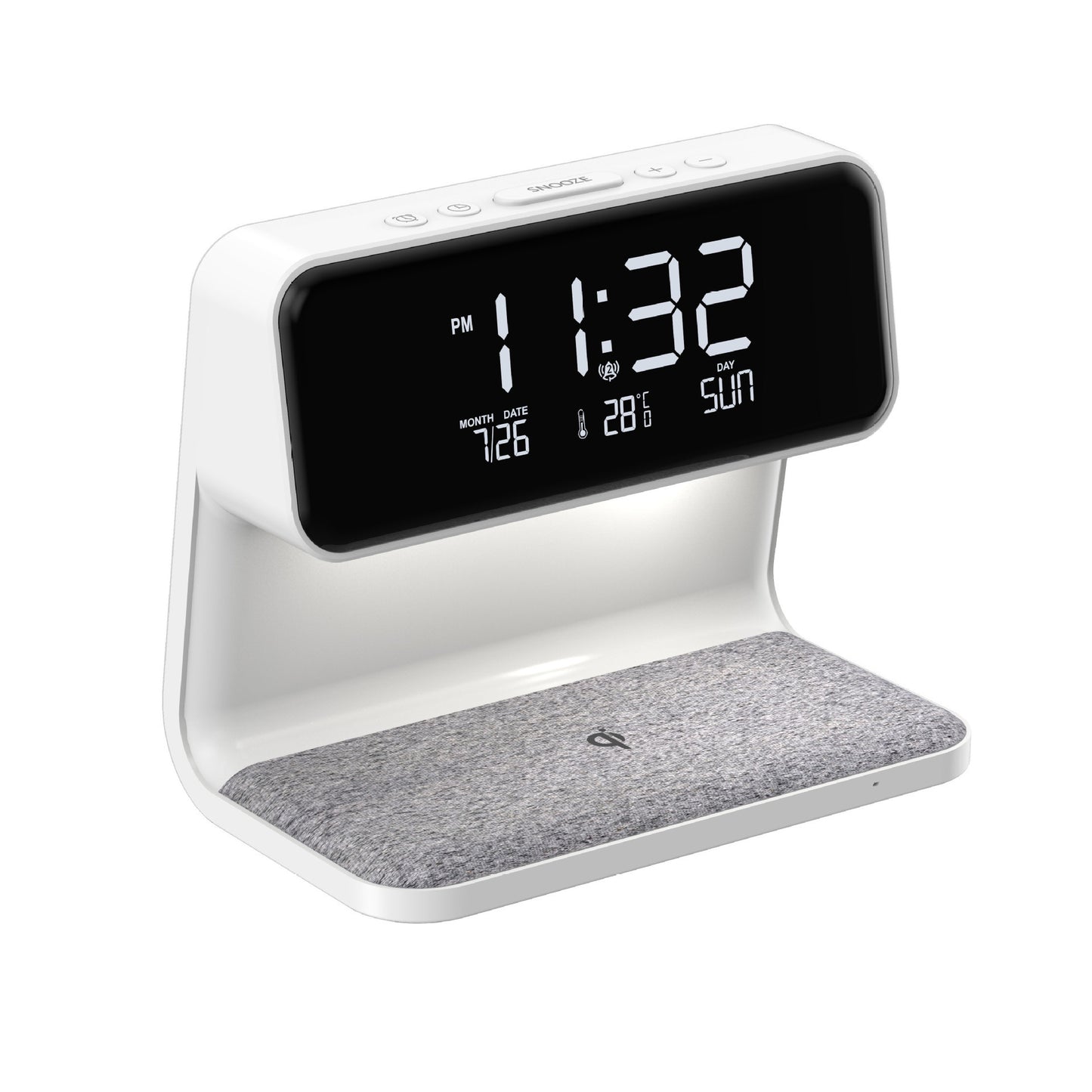 3-in-1 Bedside Lamp Wireless Charging Alarm Clock