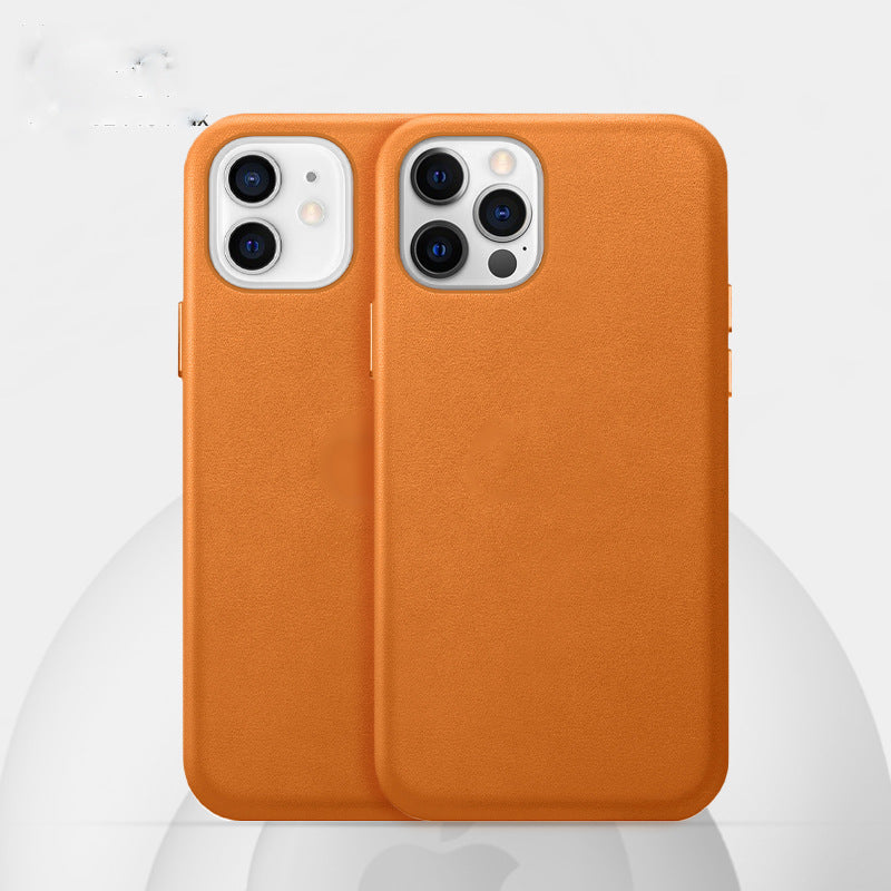 Real Cowhide Leather Magnetic Phone Case